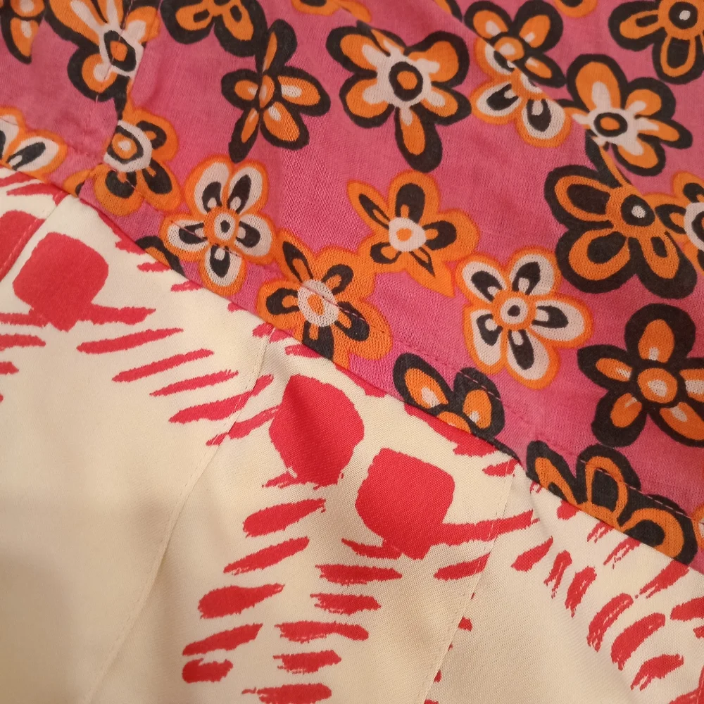 Marni Pink Floral Top and Plaid Skirt Mixed-Print Dress - Picture 11 of 16